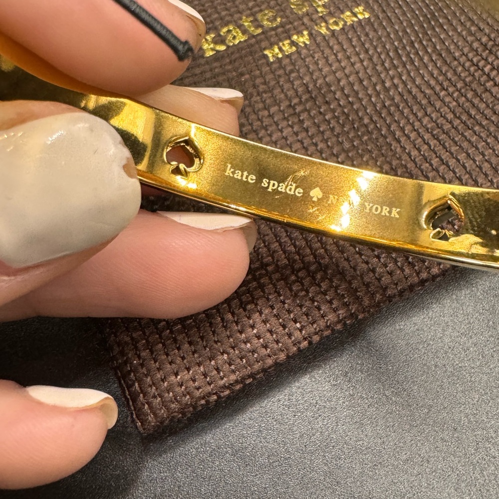 kate spade Gold Tone Hinged Bangle Bracelet - Picture 3 of 7